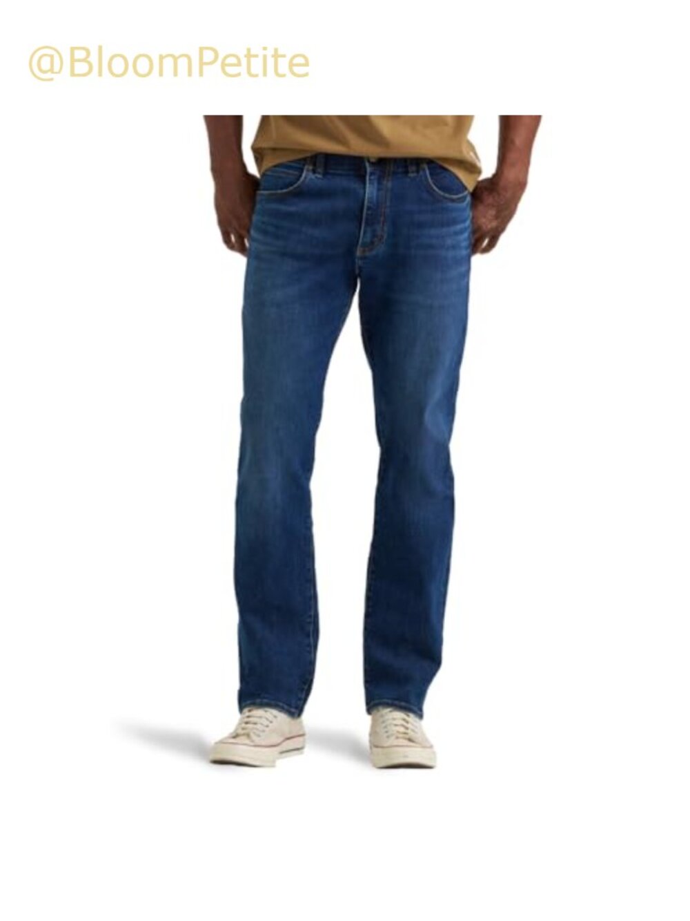 Men's Extreme Motion Straight Taper Jeans Flex Waistband 5-Pocket Denim